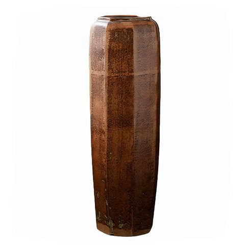 Grand vase octogonal artisanal 80cm.