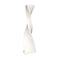 Grand Vase Artisanal Torsadé Blanc ou Noir Céramique modèle blanc 41cm.