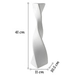 Grand Vase Artisanal Torsadé Blanc ou Noir - Vignette | Vase Cute