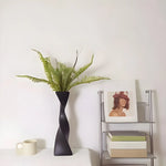 Grand Vase Artisanal Torsadé Blanc ou Noir - Vignette | Vase Cute