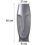 Grand Vase Décoration d'Intérieur Visage Gris - Vignette | Vase Cute