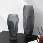 Grand Vase Décoration d'Intérieur Visage Gris - Vignette | Vase Cute