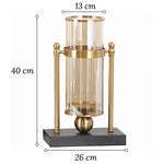 Grand Vase Transparent Cerclé sur Support - Vignette | Vase Cute