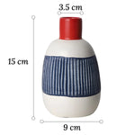 Petit Vase Bleu Blanc Rouge Décoratif - Vignette | Vase Cute