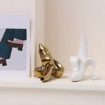 Soliflore Blanc Forme Banane - Vignette | Vase Cute