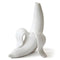 Soliflore Blanc Forme Banane en Céramique.