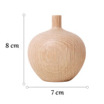 Soliflore Boule avec Col Fin en Bois - Vignette | Vase Cute