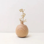 Soliflore Boule avec Col Fin en Bois - Vignette | Vase Cute
