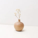 Soliflore Boule avec Col Fin en Bois - Vignette | Vase Cute
