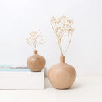 Soliflore Boule avec Col Fin en Bois - Vignette | Vase Cute