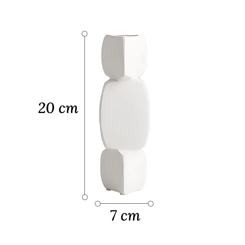 Soliflore Design Minimaliste Forme Géométrique dimensions du modèle Petit 20cm sur fond blanc.