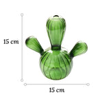 Soliflore Forme Cactus Vert Foncé Translucide - Vignette | Vase Cute
