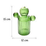Soliflore Forme Cactus Vert Foncé Translucide - Vignette | Vase Cute