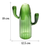 Soliflore Forme Cactus Vert Foncé Translucide - Vignette | Vase Cute