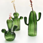 Soliflore Forme Cactus Vert Foncé Translucide - Vignette | Vase Cute