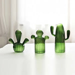 Soliflore Forme Cactus Vert Foncé Translucide - Vignette | Vase Cute