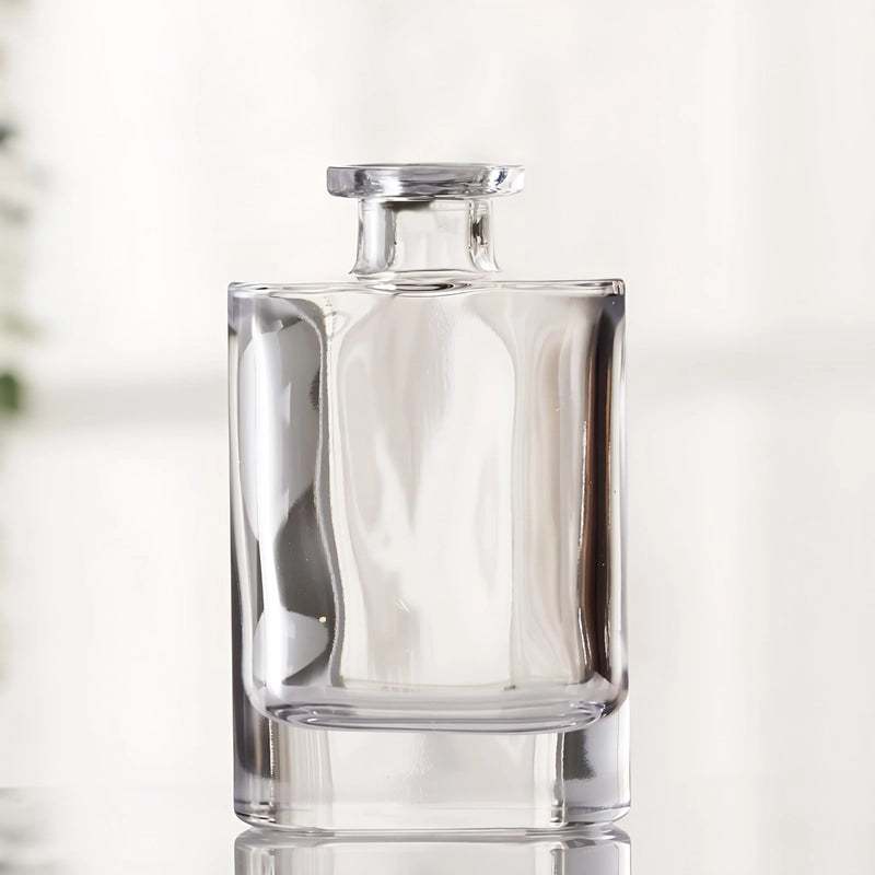 Soliflore Forme Petit Flacon Transparent en verre présentation sans fleurs