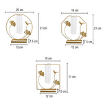 Soliflore Gold Oiseau et Feuilles de Ginkgo - Vignette | Vase Cute
