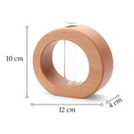 Soliflore Rond en Bois avec Tube - Vignette | Vase Cute