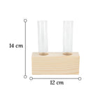 Soliflore Tube sur Support Bois Géométrique - Vignette | Vase Cute