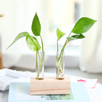 Soliflore Tube sur Support Bois Géométrique - Vignette | Vase Cute