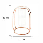 Soliflore Tube Suspendu Cadre Géométrique Rose Gold - Vignette | Vase Cute