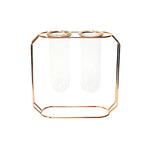 Soliflore Tube Suspendu Cadre Géométrique Rose Gold - Vignette | Vase Cute