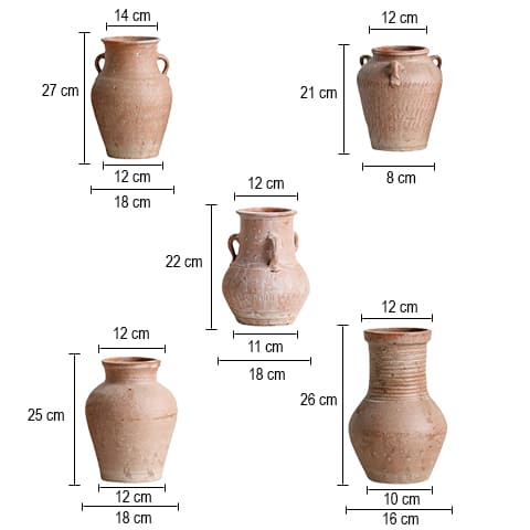 Vase amphore argile rouge vieillie dimensions tous les styles.