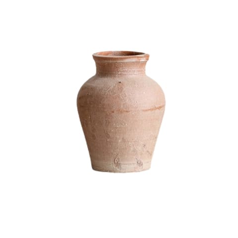 Vase amphore argile rouge vieillie style 4.
