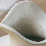 Vase Ancien à Col Dentelé Blanc Moucheté - Vignette | Vase Cute