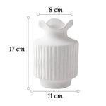 Vase Ancien à Col Dentelé Blanc Moucheté - Vignette | Vase Cute