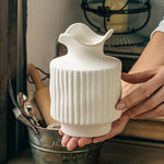 Vase Ancien à Col Dentelé Blanc Moucheté - Vignette | Vase Cute