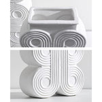 Vase Colonne Art Déco Motif Rond - Vignette | Vase Cute