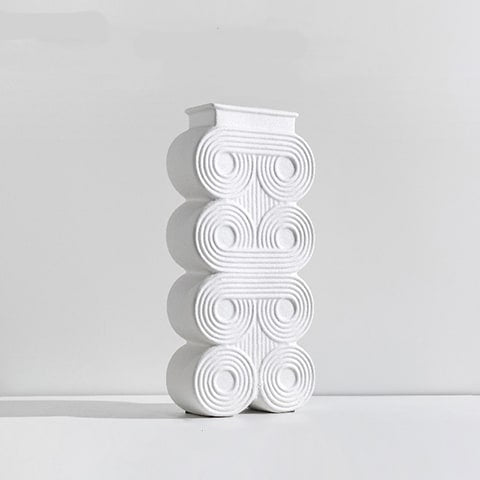 Vase colonne art déco motif rond présentation modèle Grand.