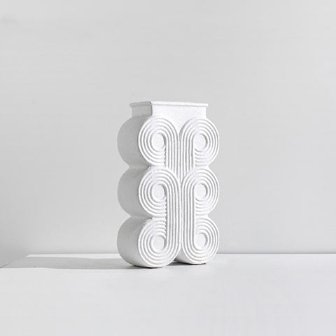 Vase colonne art déco motif rond présentation modèle Moyen.