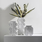 Vase Colonne Art Déco Motif Rond - Vignette | Vase Cute