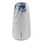 Vase Artistique Blanc et Encre Bleue en Céramique modèle L.