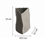 Vase Artistique Difforme Blanc Gris ou Kaki - Vignette | Vase Cute
