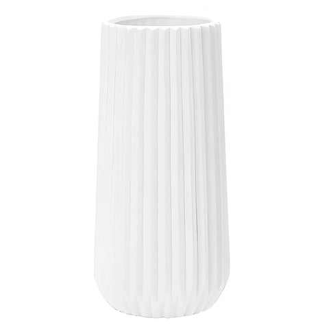 Vase Blanc Décoratif Style Origami en Céramique modèle A.