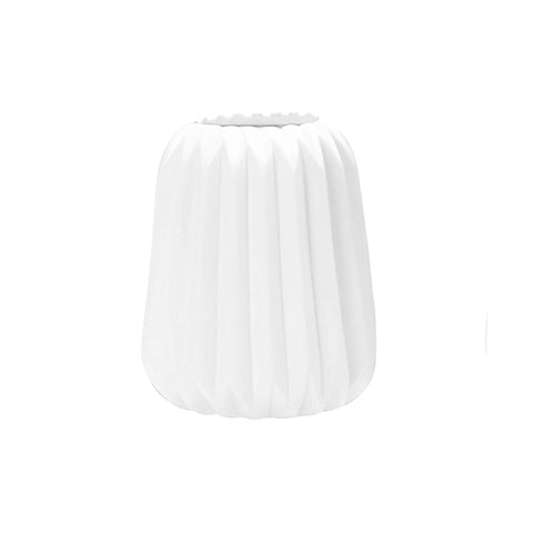 Vase Blanc Décoratif Style Origami en Céramique modèle D.
