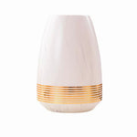 Vase Blanc Marbré Cercles d'Or - Vignette | Vase Cute