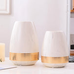 Vase Blanc Marbré Cercles d'Or - Vignette | Vase Cute