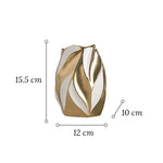 Vase Noir ou Blanc Motif Flammes Dorées - Vignette | Vase Cute