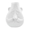 Vase Blanc Visage Monsieur Moustache en céramique.