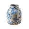 Vase bleu et blanc ancien motif fleurs en porcelaine modèle A.