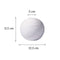 Vase boule blanc minimaliste en céramique dimensions du modèle S sur fond blanc.