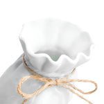 Vase Bourse Blanc avec Cordon - Vignette | Vase Cute