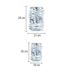 Vase Carrés Superposés Cristal Blanc - Vignette | Vase Cute