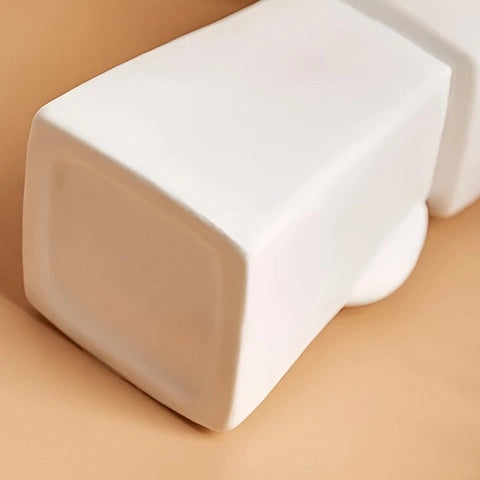 Vase Chat Blanc Design Créatif en Céramique détails pied.