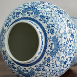 Vase Chinois Bleu et Blanc Motif Fleurs - Vignette | Vase Cute